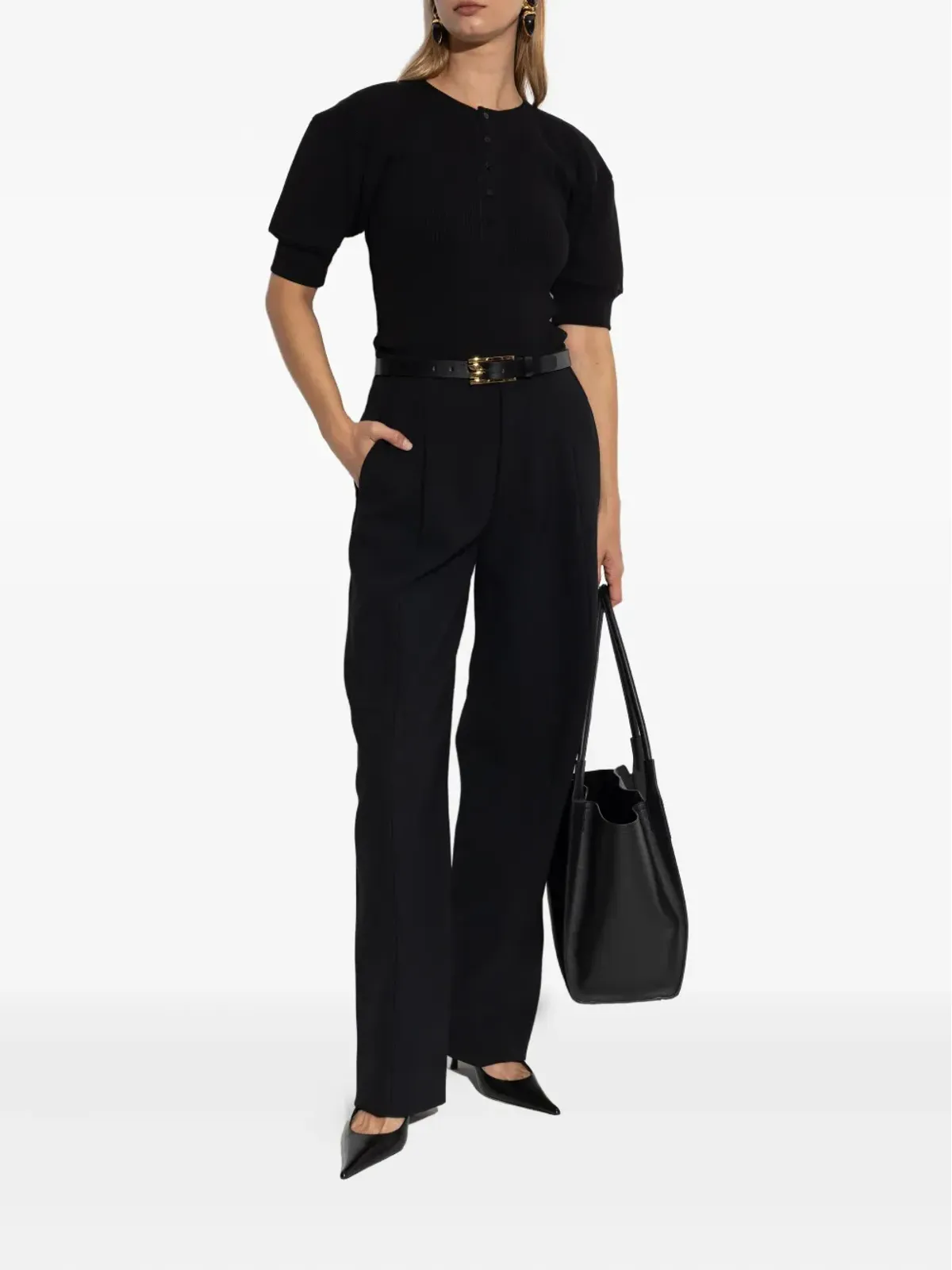 Victoria Beckham プリーツ入りサイドポケットパンツ - 画像2
