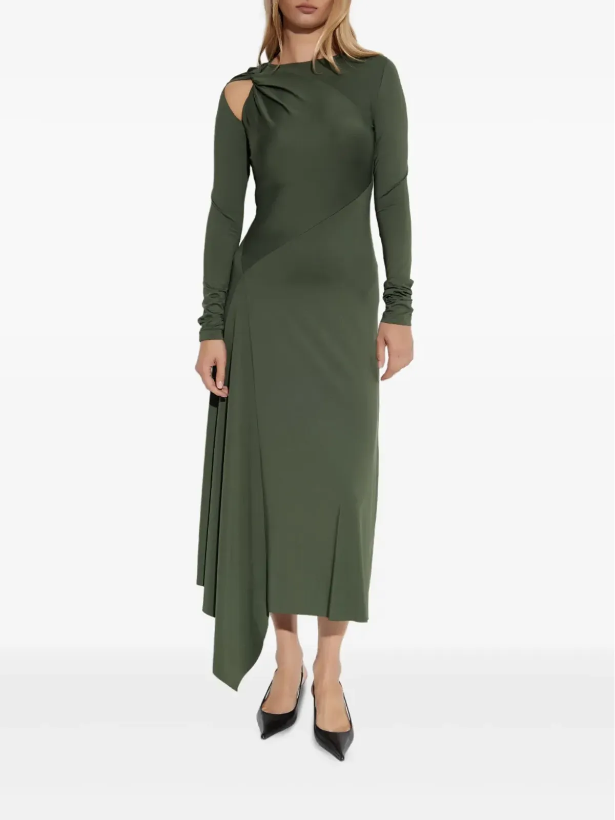 Victoria Beckham ツイステッド・アシンメトリック・ミディドレス - 画像2