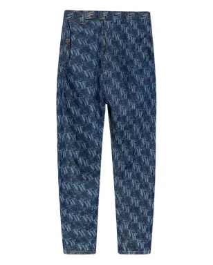 Vivienne Westwood モノグラム柄 テーパードジーンズ - ブルー - サムネイル1