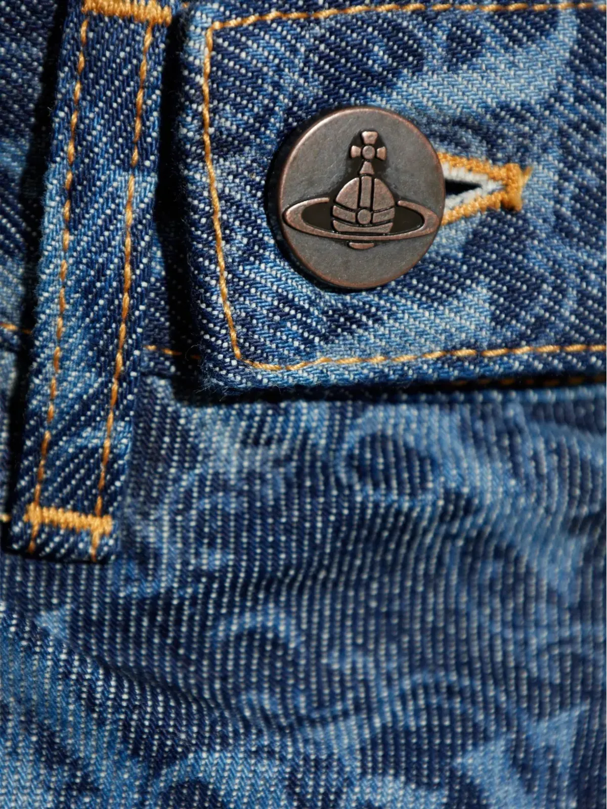 Vivienne Westwood モノグラム柄 テーパードジーンズ - ブルー - 画像5
