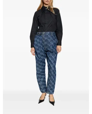 Vivienne Westwood モノグラム柄 テーパードジーンズ - ブルー - サムネイル2