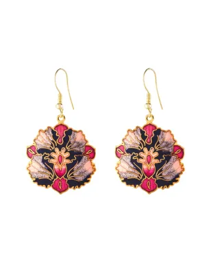 Susan Caplan Vintage 1980s Cloisonnéイヤリング - サムネイル1