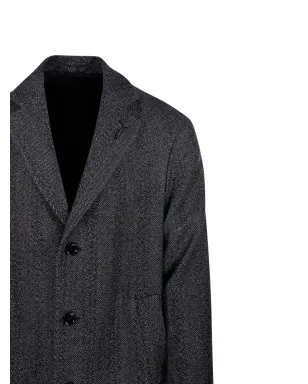 Lardini ボタン留め ヘリンボーン コート - サムネイル4