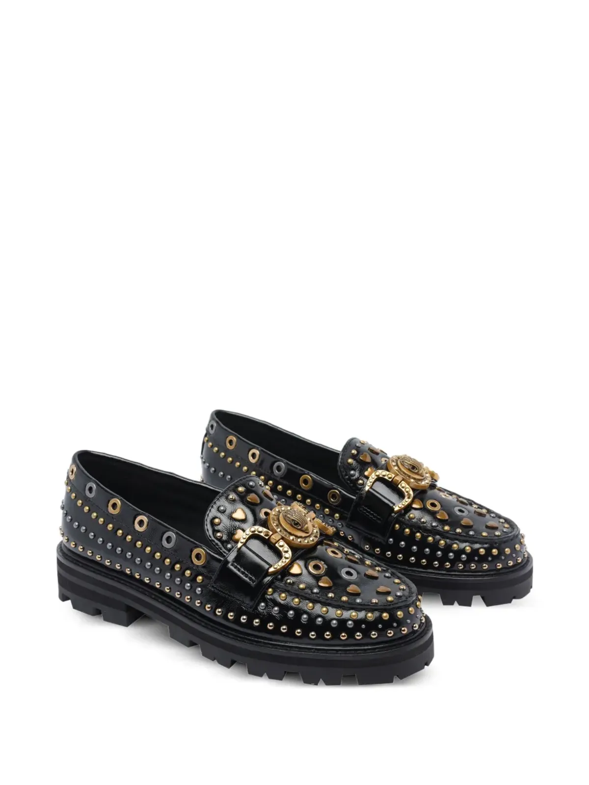 Kurt Geiger London Mansion Stud ローファー（ブラック） - 画像2