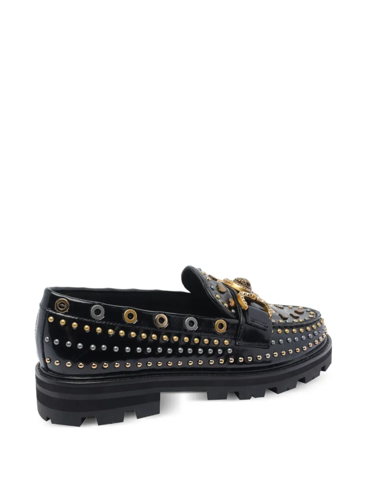 Kurt Geiger London Mansion Stud ローファー（ブラック） - 画像3