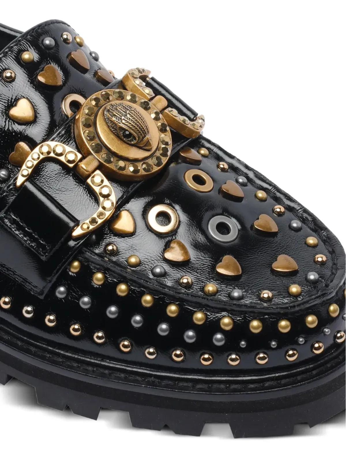 Kurt Geiger London Mansion Stud ローファー（ブラック） - 画像4