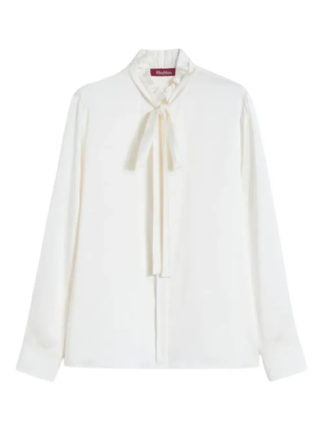 Max Mara Max Mara フリルネックタイ付きブラウスの商品画像