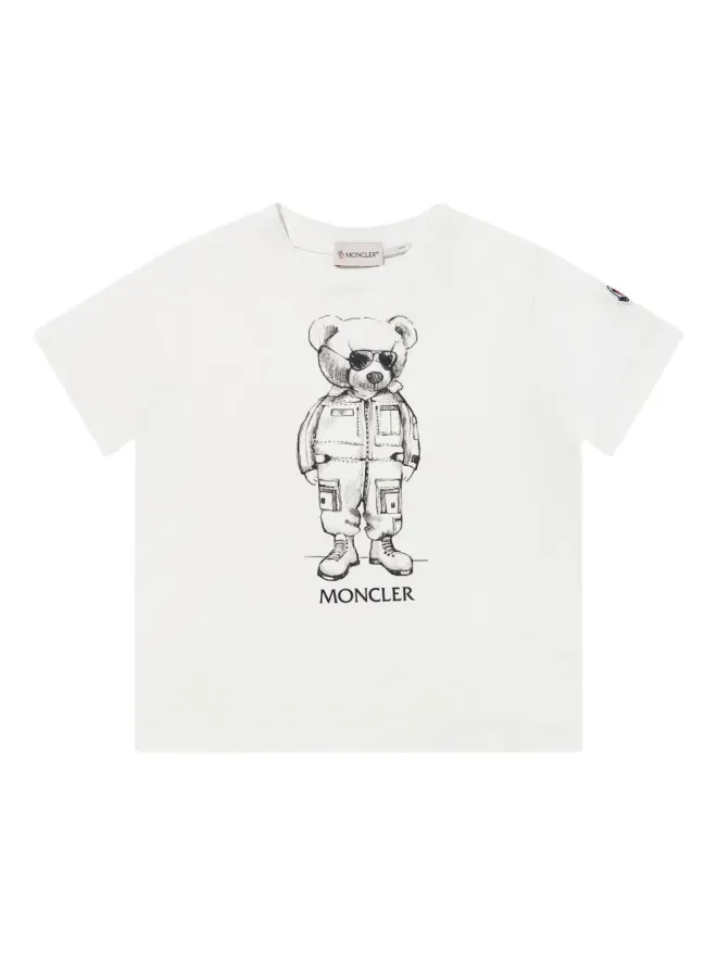 Moncler Enfant Moncler Enfant クマ柄ロゴパッチTシャツの商品画像