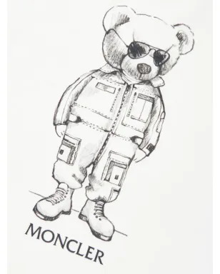 Moncler Enfant クマ柄ロゴパッチTシャツ - サムネイル3