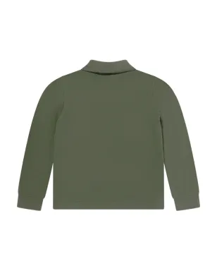 Moncler Enfant ロゴパッチ長袖ポロシャツ - Green - サムネイル2