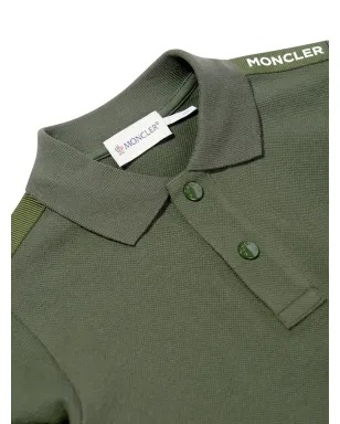 Moncler Enfant ロゴパッチ長袖ポロシャツ - Green - サムネイル4
