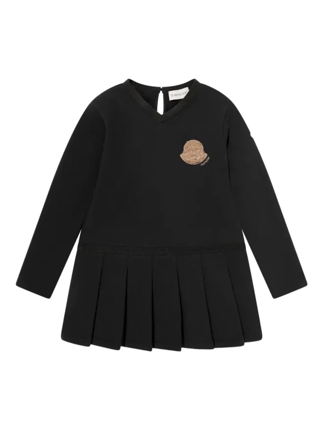 Moncler Enfant Moncler Enfant プリーツ ロゴパッチ ドレスの商品画像