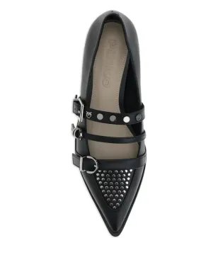PINKO ポインテッドトゥ バックル バレエシューズ - サムネイル3
