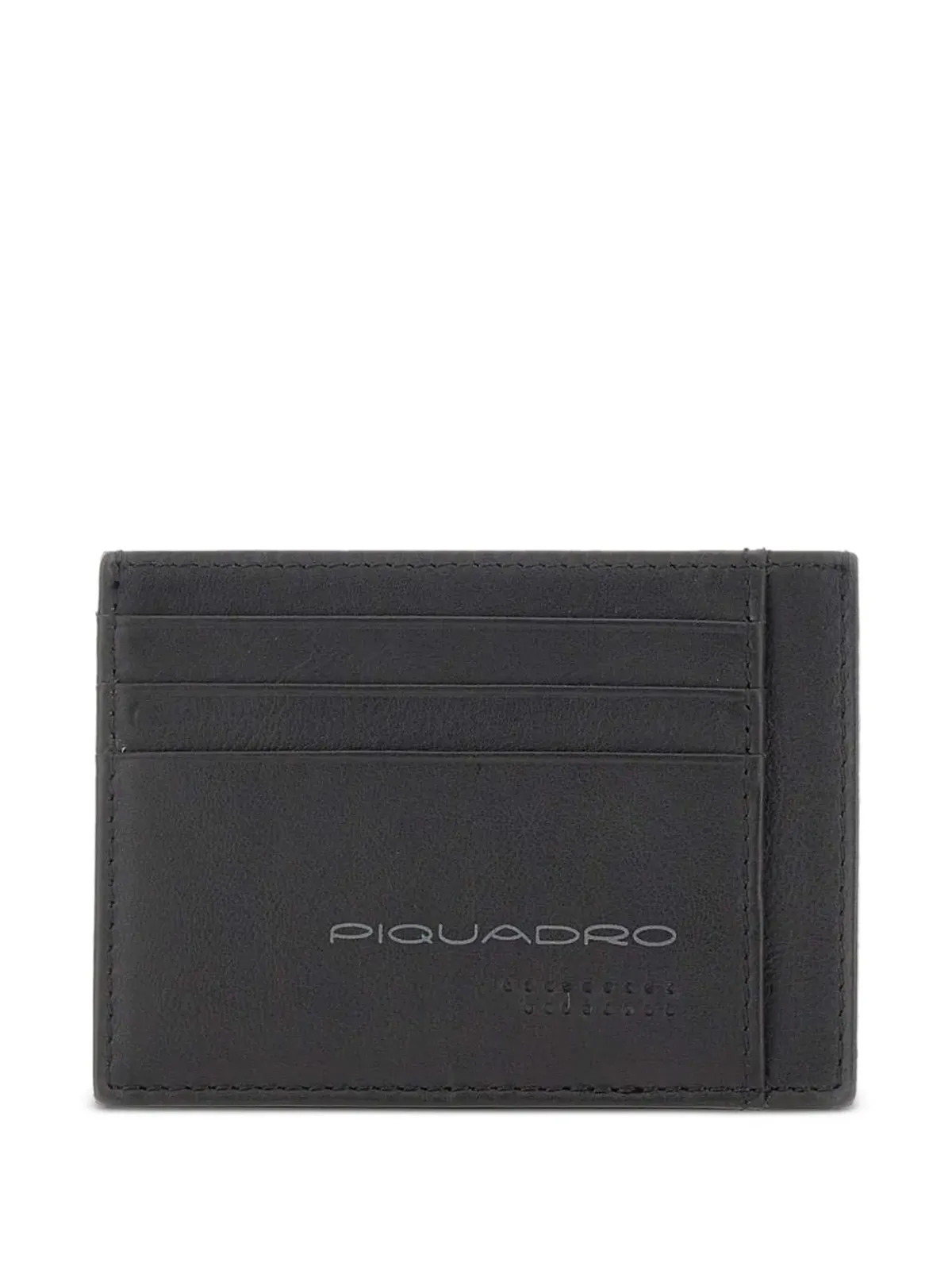 PIQUADRO ロゴプリント レザー カードホルダー - 画像1