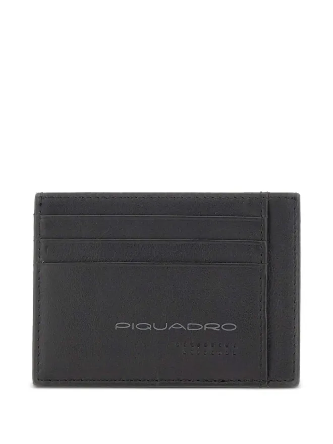 PIQUADRO PIQUADRO ロゴプリント レザー カードホルダーの商品画像