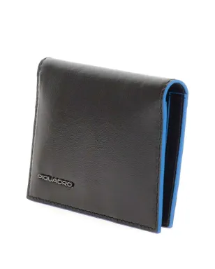 PIQUADRO ロゴプレート付きレザーウォレット（ブラック） - サムネイル2