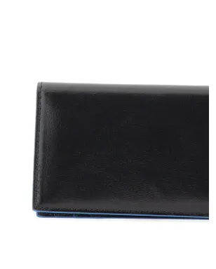PIQUADRO ロゴプレート付きレザーウォレット（ブラック） - サムネイル3