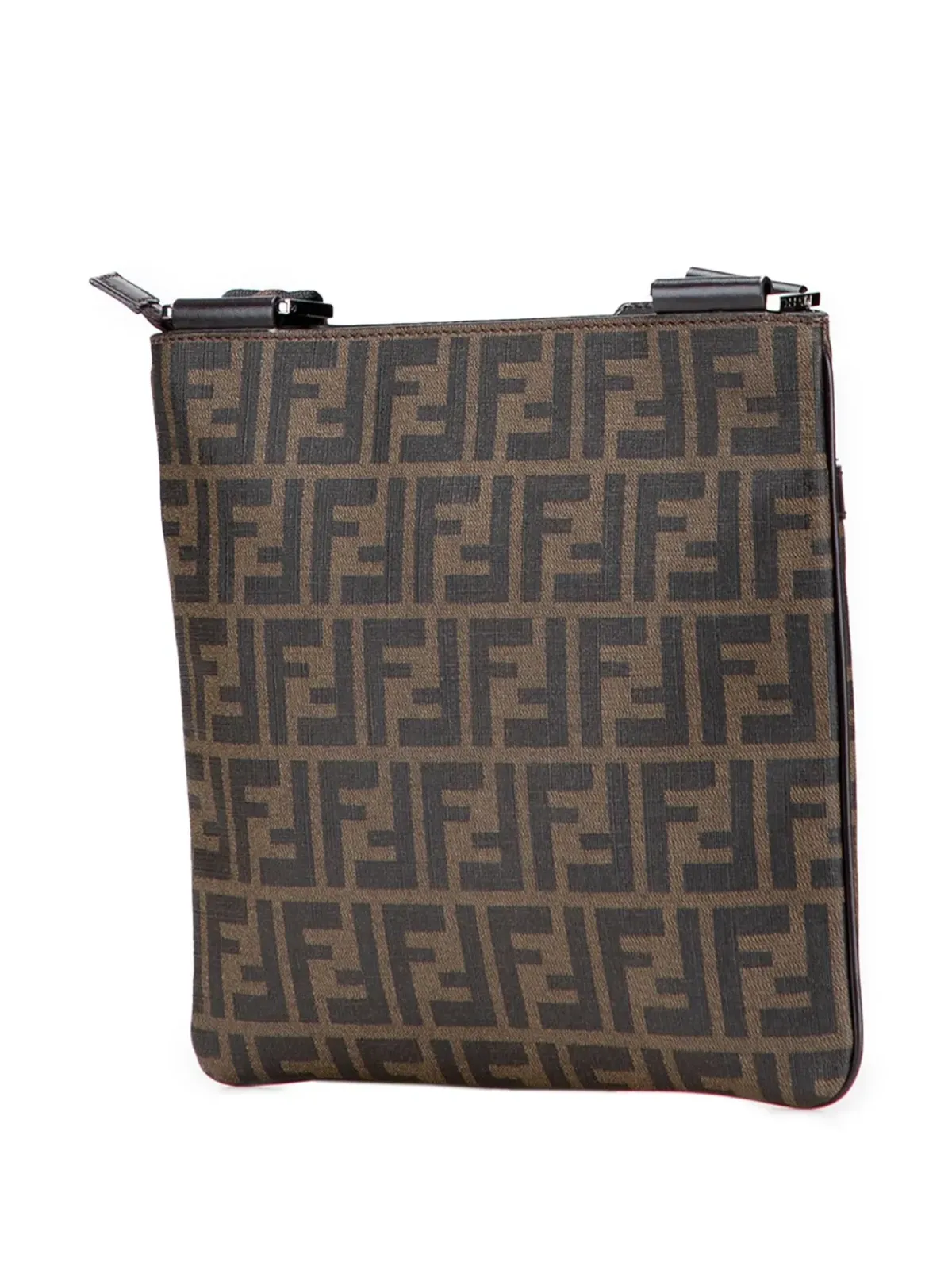 Fendi Pre-Owned Zucca コーティッドキャンバス クロスボディバッグ - ブラウン - 画像3