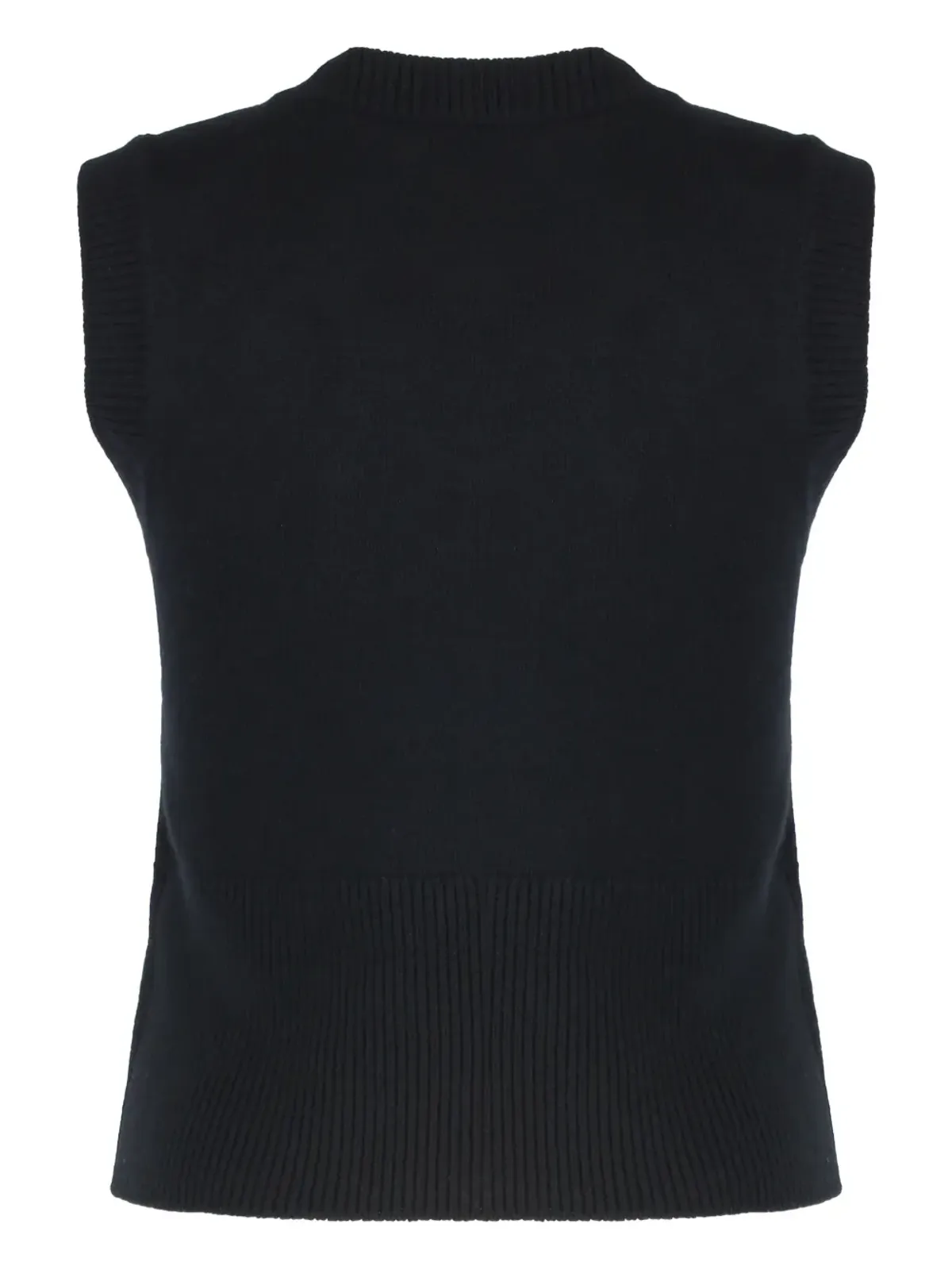 P.A.R.O.S.H. Loira flower-embellished knitted vest - Black - 画像2