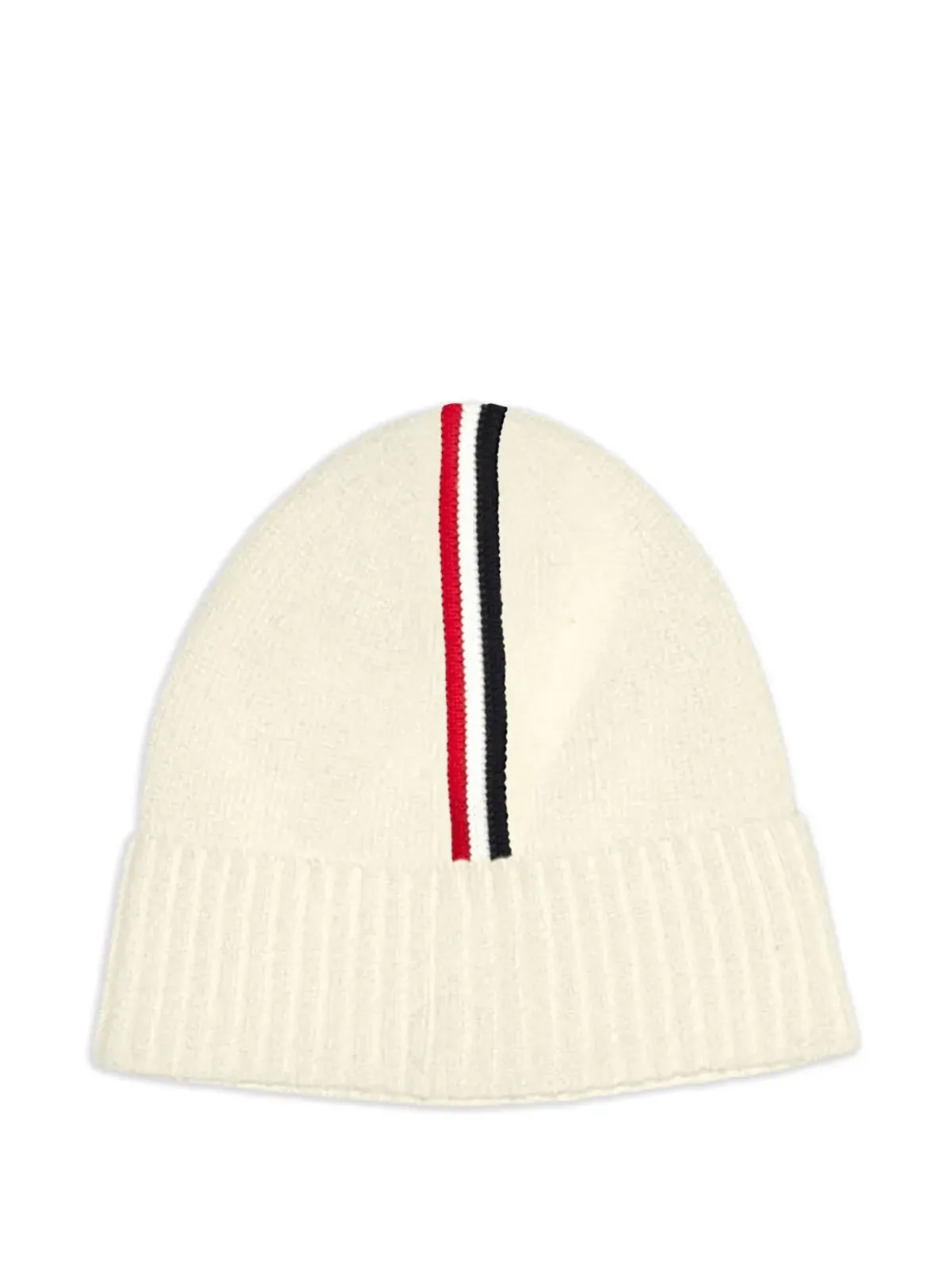 Moncler Enfant ストライプロゴパッチ ビーニー帽 - 画像2