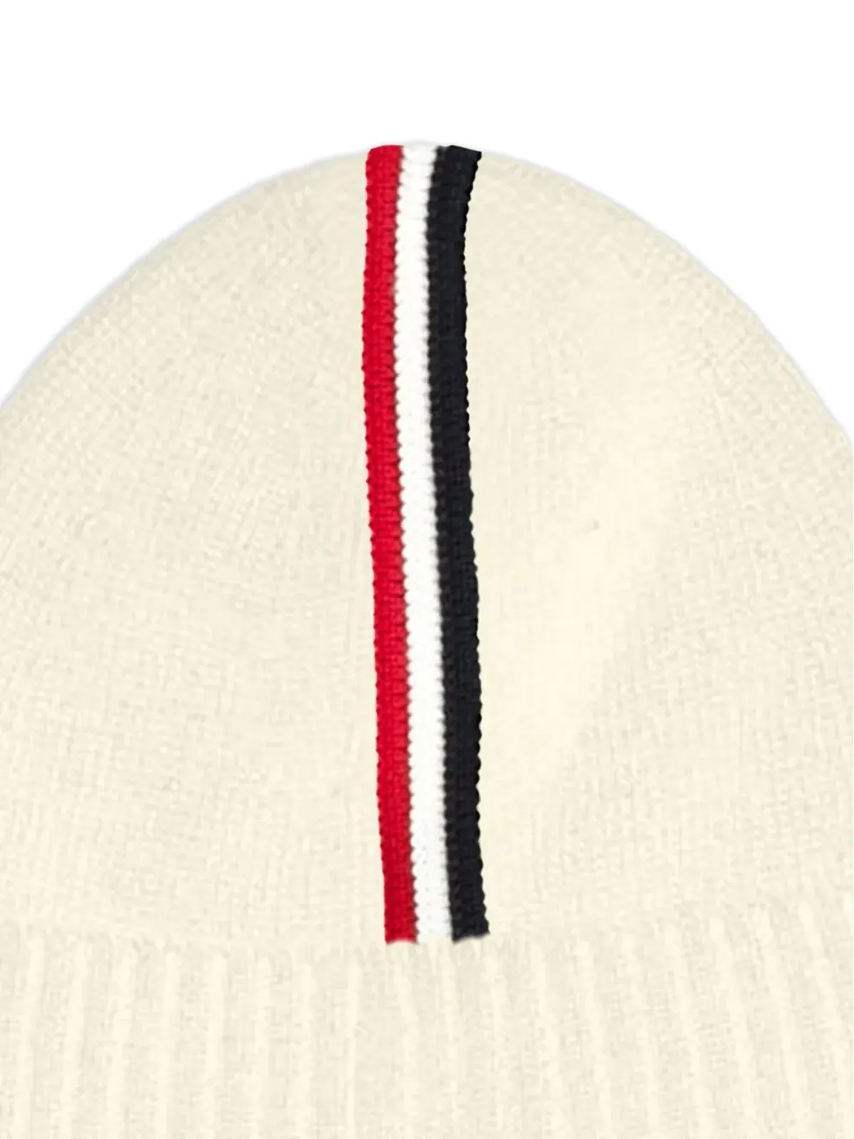 Moncler Enfant ストライプロゴパッチ ビーニー帽 - 画像4
