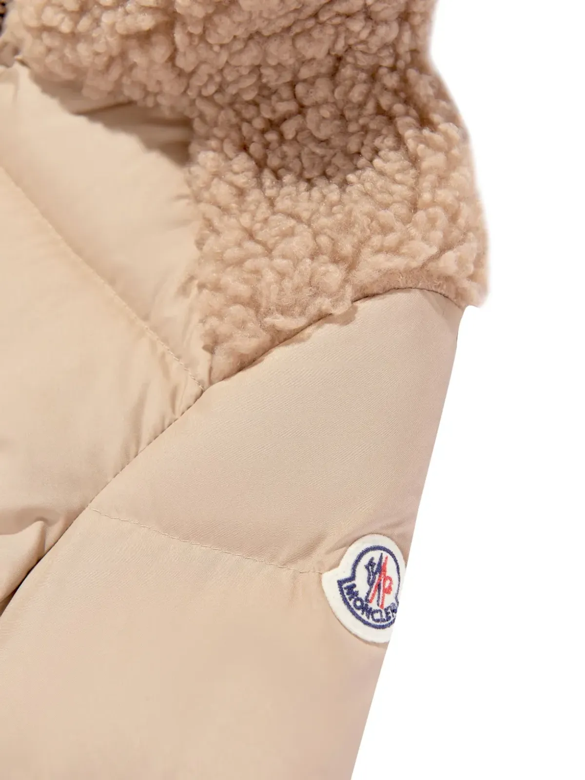 Moncler Enfant ヴァード キルティング テディカラー ジャケット - 画像3