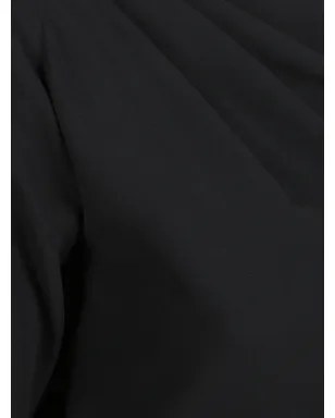 Max Mara ドレープ入り長袖ミディドレス - ブラック - サムネイル3