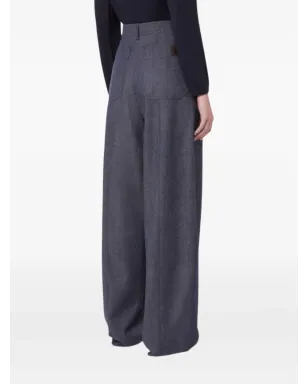 Max Mara ハイウエスト パッチポケットパンツ - ブルー - サムネイル4