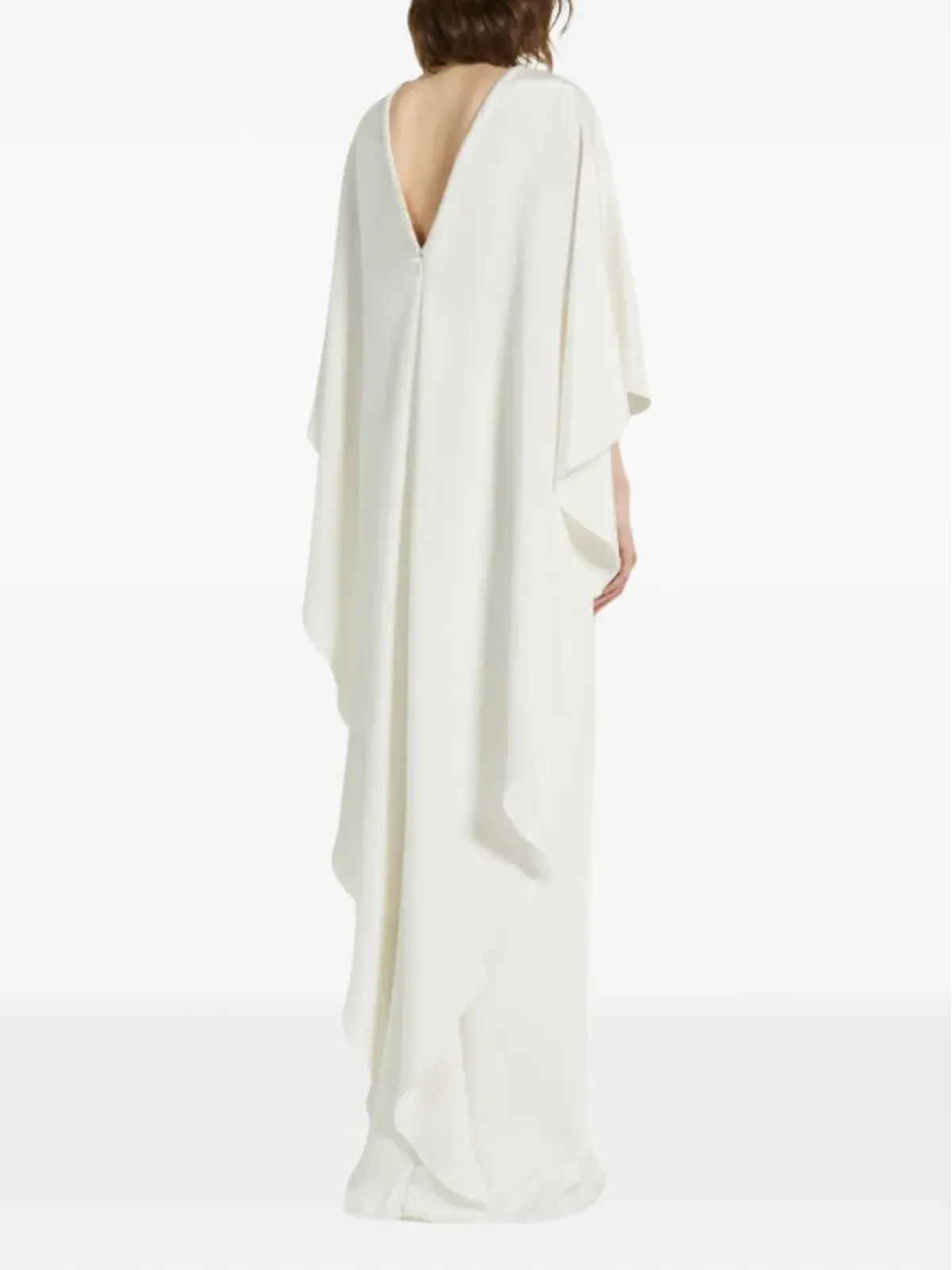 Max Mara embellished-neckline maxi bridal dress - White - 画像2