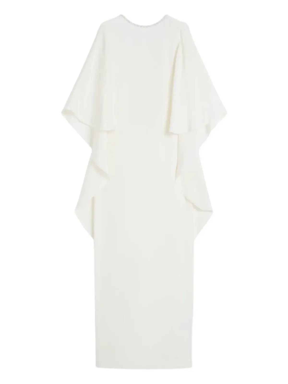 Max Mara embellished-neckline maxi bridal dress - White - 画像4