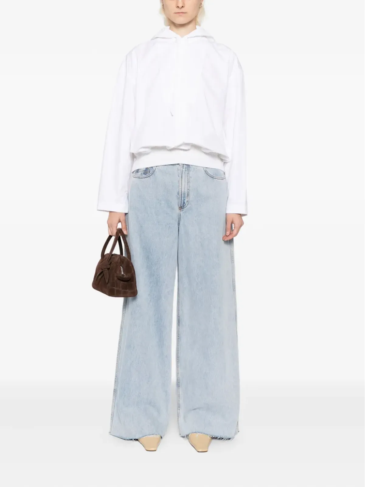 Jacquemus Haut trapeze hoodie - White - 画像2