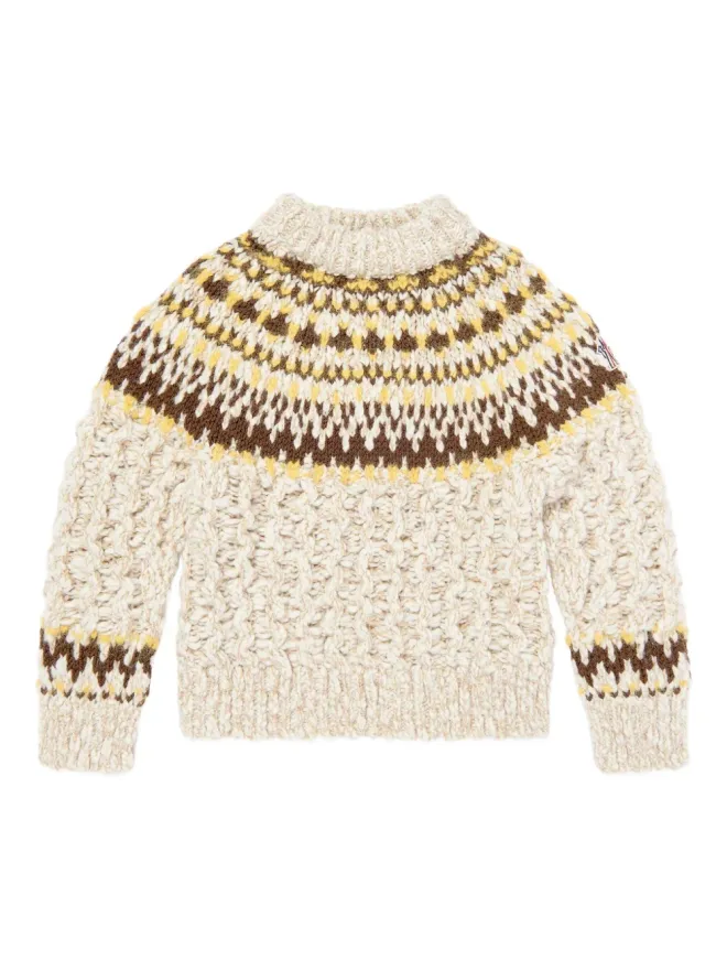 Moncler Enfant Moncler Enfant フェアアイル柄ケーブルニットセーターの商品画像