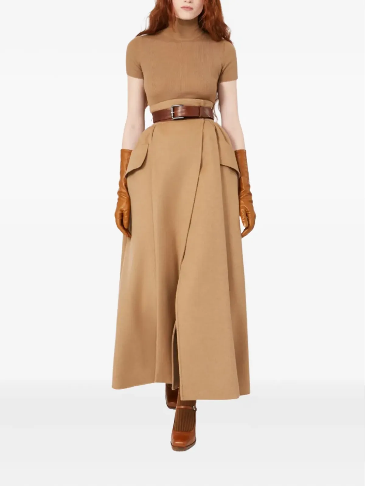 Max Mara リブ編みタートルネックトップ - 画像2