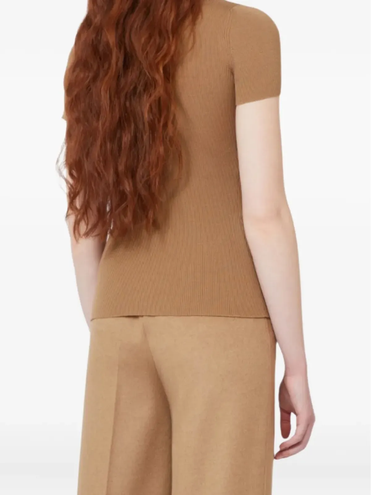 Max Mara リブ編みタートルネックトップ - 画像4