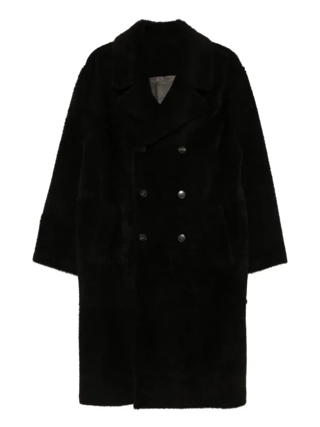 Yves Salomon Yves Salomon レザー ダブルブレストコートの商品画像