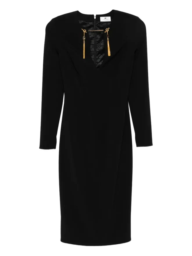 Elisabetta Franchi Elisabetta Franchi タッセル装飾の長袖デイドレスの商品画像