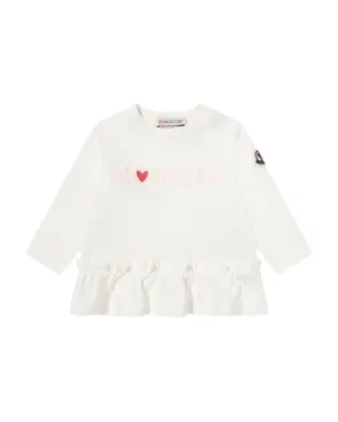 Moncler Enfant ピンクのフリル付きハートプリント トラウザーセット - サムネイル3