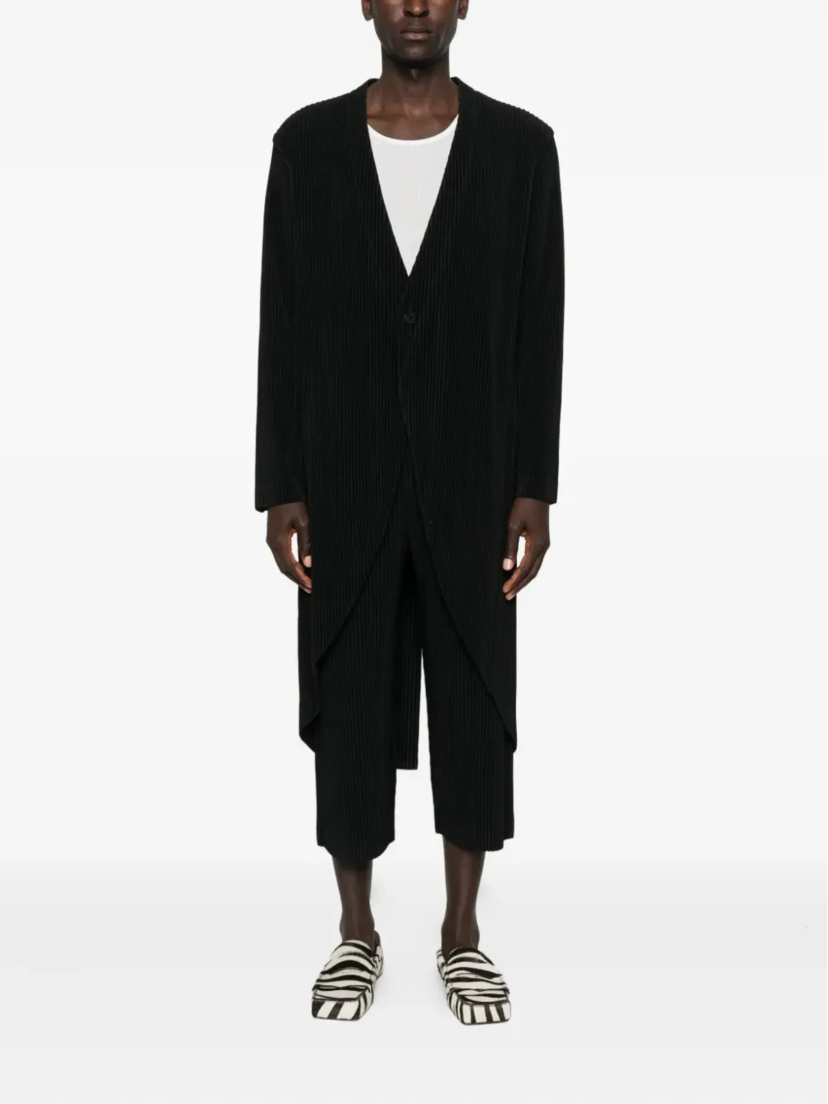 Homme Plissé Issey Miyake テーラードプリーツ2ボタンコート - 画像2