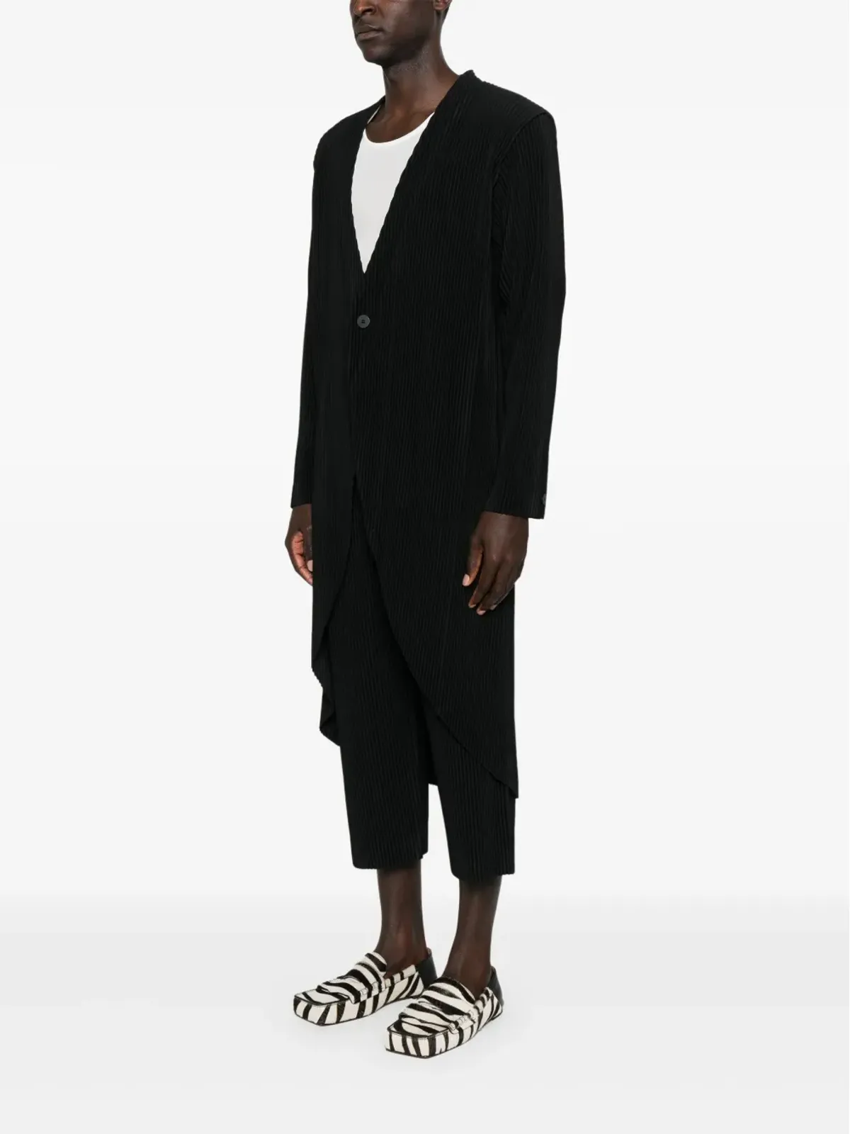 Homme Plissé Issey Miyake テーラードプリーツ2ボタンコート - 画像3