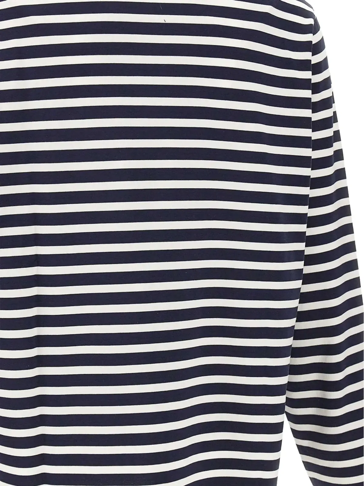 Maison Kitsuné ロゴパッチストライプセーター - 画像5