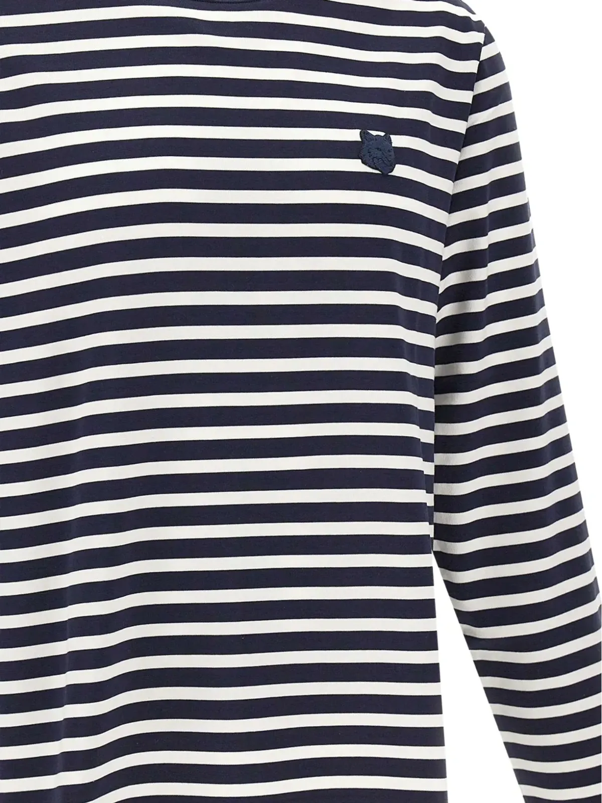 Maison Kitsuné ロゴパッチストライプセーター - 画像3