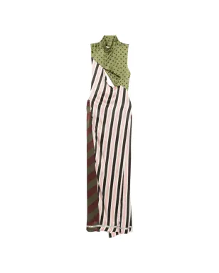 Jean Paul Gaultier パッチワーク ノースリーブ マキシドレス - サムネイル1