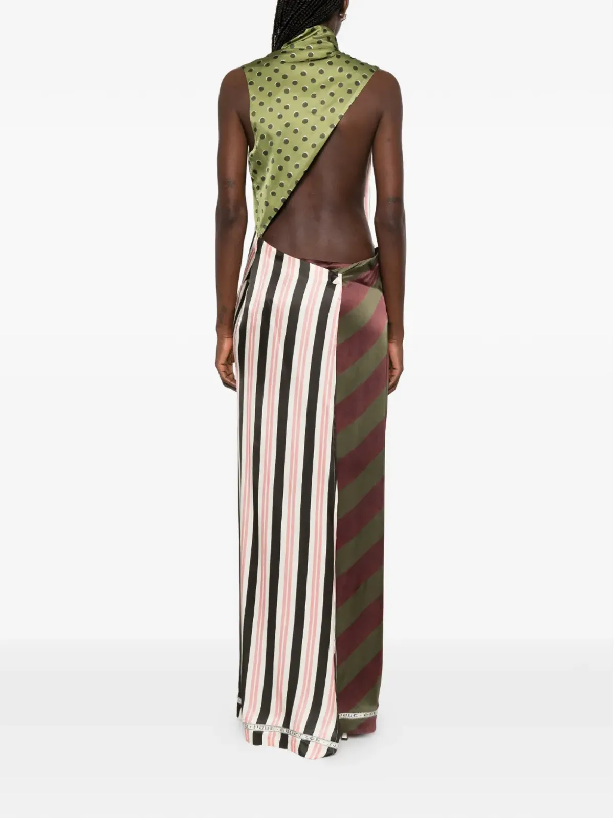 Jean Paul Gaultier パッチワーク ノースリーブ マキシドレス - 画像4