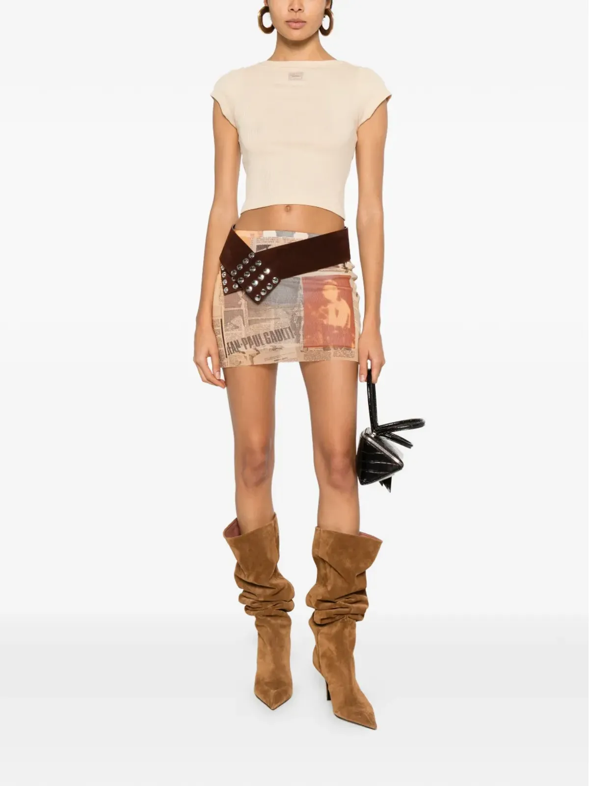 Jean Paul Gaultier リブ編み半袖Tシャツ - 画像2