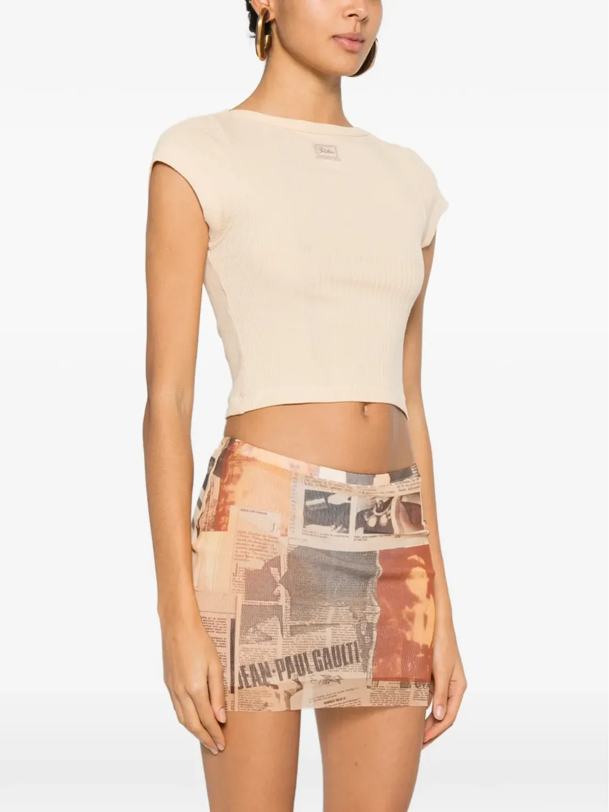 Jean Paul Gaultier リブ編み半袖Tシャツ - 画像3