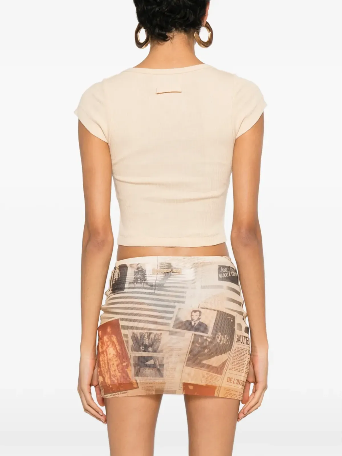 Jean Paul Gaultier リブ編み半袖Tシャツ - 画像4