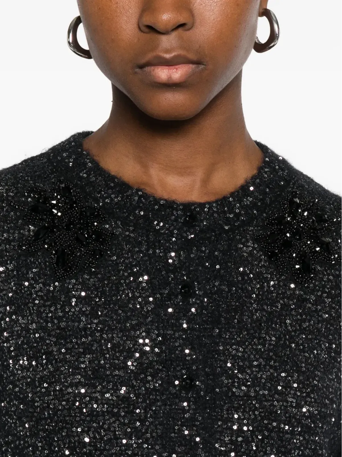 ERDEM 花柄アップリケ付きカーディガン - 画像5