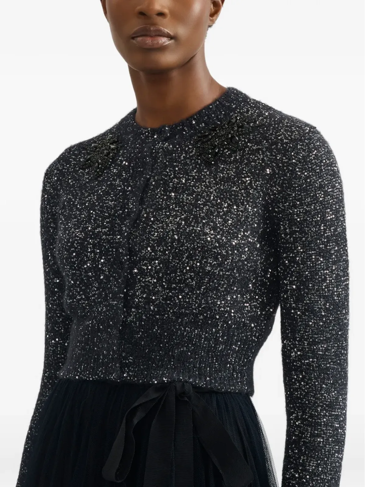 ERDEM 花柄アップリケ付きカーディガン - 画像4