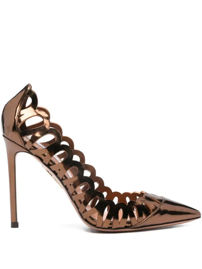 Aquazzura Aquazzura ピープトゥー レーザーカットパンプスの商品画像