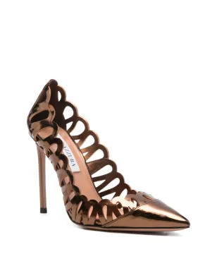 Aquazzura ピープトゥー レーザーカットパンプス - サムネイル2